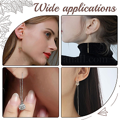 2 Pairs 2 Style 925 Sterling Silver Ear Stud Findings&nbsp;STER-BBC0005-27