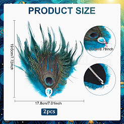 Feather & Alloy Alligator Hair Clips&nbsp;PHAR-WH0018-31