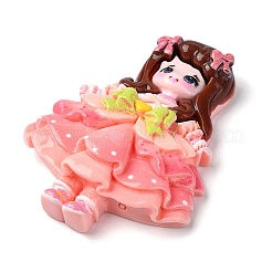 Cartoon Girls Opaque Resin Decoden Cabochons&nbsp;RESI-S392-05A-01