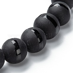 Frosted Glass Beads Stretch Bracelets&nbsp;BJEW-I296-09D