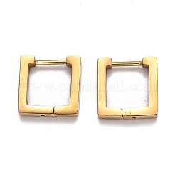 304 Stainless Steel Square Huggie Hoop Earrings&nbsp;STAS-H156-09A-G
