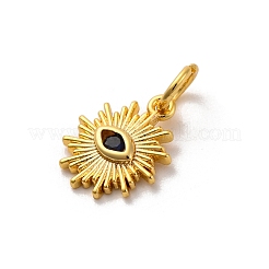 Brass Micro Pave Cubic Zirconia Charms&nbsp;KK-U033-04G-02