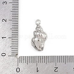 Shell Shape Brass ABS Imitation Pearl Pendants&nbsp;KK-I352-04C-P