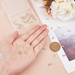 40Pcs 4 Style Alloy Rhinestone Cabochons&nbsp;MRMJ-FH0001-27