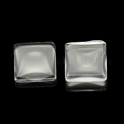 Transparent Glass Square Cabochons&nbsp;GGLA-A001-8mm