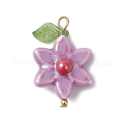 Glazed Flower Porcelain Pendants&nbsp;PALLOY-TA00353
