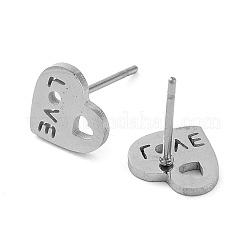 Non-Tarnish 304 Stainless Steel Stud Earrings&nbsp;EJEW-M242-02J-P