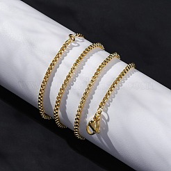 Rack Plating Brass Box Chain Necklaces for Women&nbsp;NJEW-A035-05G-01
