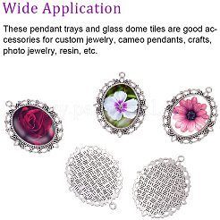 Oval Clear Glass Cabochon Cover&nbsp;DIY-PH0018-96AS