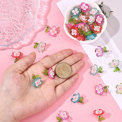 50Pcs 5 Colors Transparent Acrylic Pendants&nbsp;TACR-SC0001-50