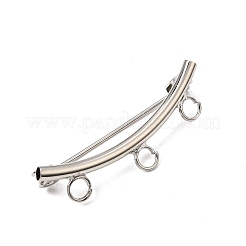 Brass Curved Tube Safety Pins Findings&nbsp;KK-CBA61B8-02P
