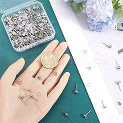 150Pcs 3 Size 202 Stainless Steel Ball Stud Earring Findings&nbsp;STAS-SP0001-53