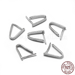 Anti-Tarnish Rhodium Plated 925 Sterling Silver Pendant Bails&nbsp;STER-L057-080A-P