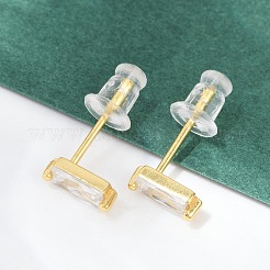 Cubic Zirconia Rectangle Stud Earrings&nbsp;FU7889-8