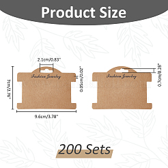 100Pcs Paper Bracelet Display Cards&nbsp;CDIS-WH0027-11B-02