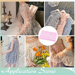 Polyester Flower Pattern Fabric&nbsp;DIY-WH0591-147B