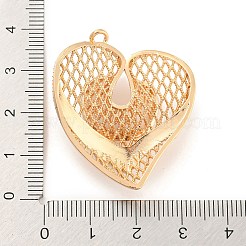 Rack Plating Brass Hollow Pendants&nbsp;KK-P244-01KCG
