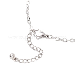 304 Stainless Steel Textured Cable Chain Bracelet Making&nbsp;AJEW-JB01342-02
