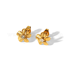 Elegant 304 Stainless Steel Flower Stud Earrings&nbsp;BN1481