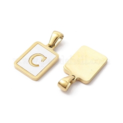 Ion Plating(IP) 304 Stainless Steel Pave Shell Pendants&nbsp;STAS-G327-01G-C