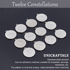 12Pcs 12 Style  304 Stainless Steel Pendants&nbsp;STAS-UN0026-15