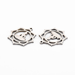 Non-Tarnish Chakra 201 Stainless Steel Pendants&nbsp;STAS-S119-153P
