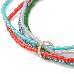 Seed Beads Multi-strand Stretch Bracelets for Women&nbsp;BJEW-JB10544