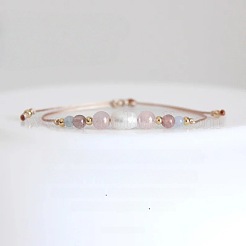 Natural Gemstone & Imitation Pearl Beaded Bracelet&nbsp;UH6167
