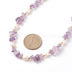4Pcs 4 Style Natural Mixed Gemstone Chips & Pearl Beaded Necklaces Set for Women&nbsp;NJEW-JN04008