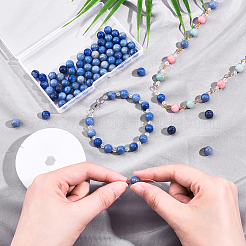 Dyed & Heated Natural Blue Aventurine Round Beads Strands&nbsp;G-AR0002-45