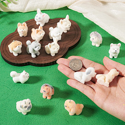 Resin Flocking Dog Pendants&nbsp;RESI-TAC0012-21