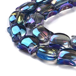 Electroplate Glass Beads Strands&nbsp;X-EGLA-Q128-06A-FR02