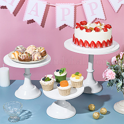 3Pcs 3 Sizes Round Iron Cupcake Riser Holder&nbsp;ODIS-WH0030-302