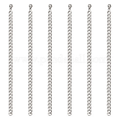Stainless Steel Curb Chain Necklaces for Men Women&nbsp;NJEW-TAC0001-018