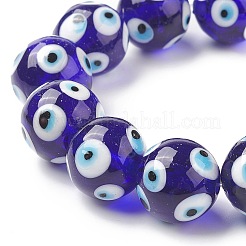 Handmade Evil Eye Lampwork Beads Strands&nbsp;LAMP-F027-05
