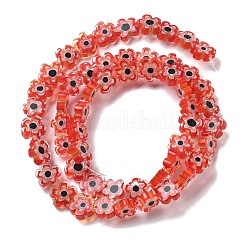Handmade Millefiori Lampwork Beads Strands&nbsp;LAMP-F035-09C
