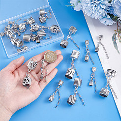 20Pcs 10 Styles Alloy Cord Ends with Lobster Claw Clasps&nbsp;HJEW-PH02011
