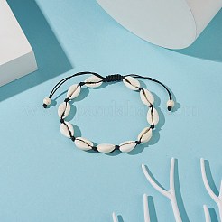 Natural Cowrie Shell Braided Beaded Anklets&nbsp;AJEW-AN00516-02