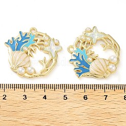 Rack Plating Alloy Enamel Pendants&nbsp;X-FIND-Q099-08B-01