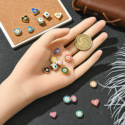 20Pcs 5 Styles Evil Eye Theme Alloy Enamel Beads&nbsp;FIND-YW0008-25