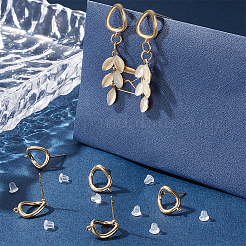 5 Pairs Brass Stud Earring Findings&nbsp;KK-BC0011-59