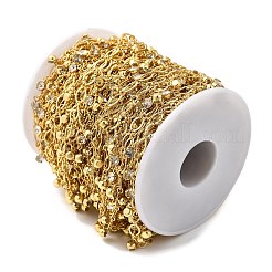 2-Row Brass Textured Oval Link Chains&nbsp;CHC-L053-01G-02