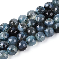 Dyed & Heated Natural Fire Crackle Agate Beads Strands&nbsp;G-N359-01B-03