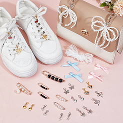 Alloy & Polyester Pendant Decoration & Brooch Shoes Decoration Sets&nbsp;HJEW-DR00110