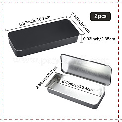 2Pcs Slide Top Tinplate Trinket Storage Boxes&nbsp;CON-SP0001-22A-02