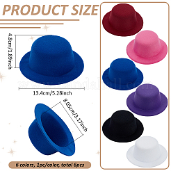 6Pcs 6 Colors EVA Fabric Hat Base&nbsp;DIY-BC0014-06