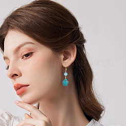50Pcs Dyed Synthetic Turquoise Pendants&nbsp;PALLOY-AB00113
