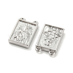 Rack Plating Brass Rectangle Charms with 2 Loops&nbsp;KK-Q804-28P