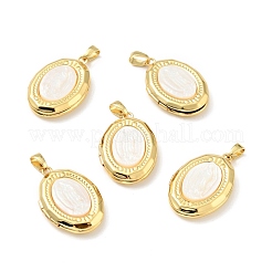 Rack Plating Brass Locket Pendants&nbsp;KK-C242-03G