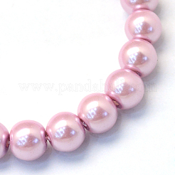 Baking Paint Pearlized Glass Pearl Round Bead Strands&nbsp;HY-Q003-6mm-47